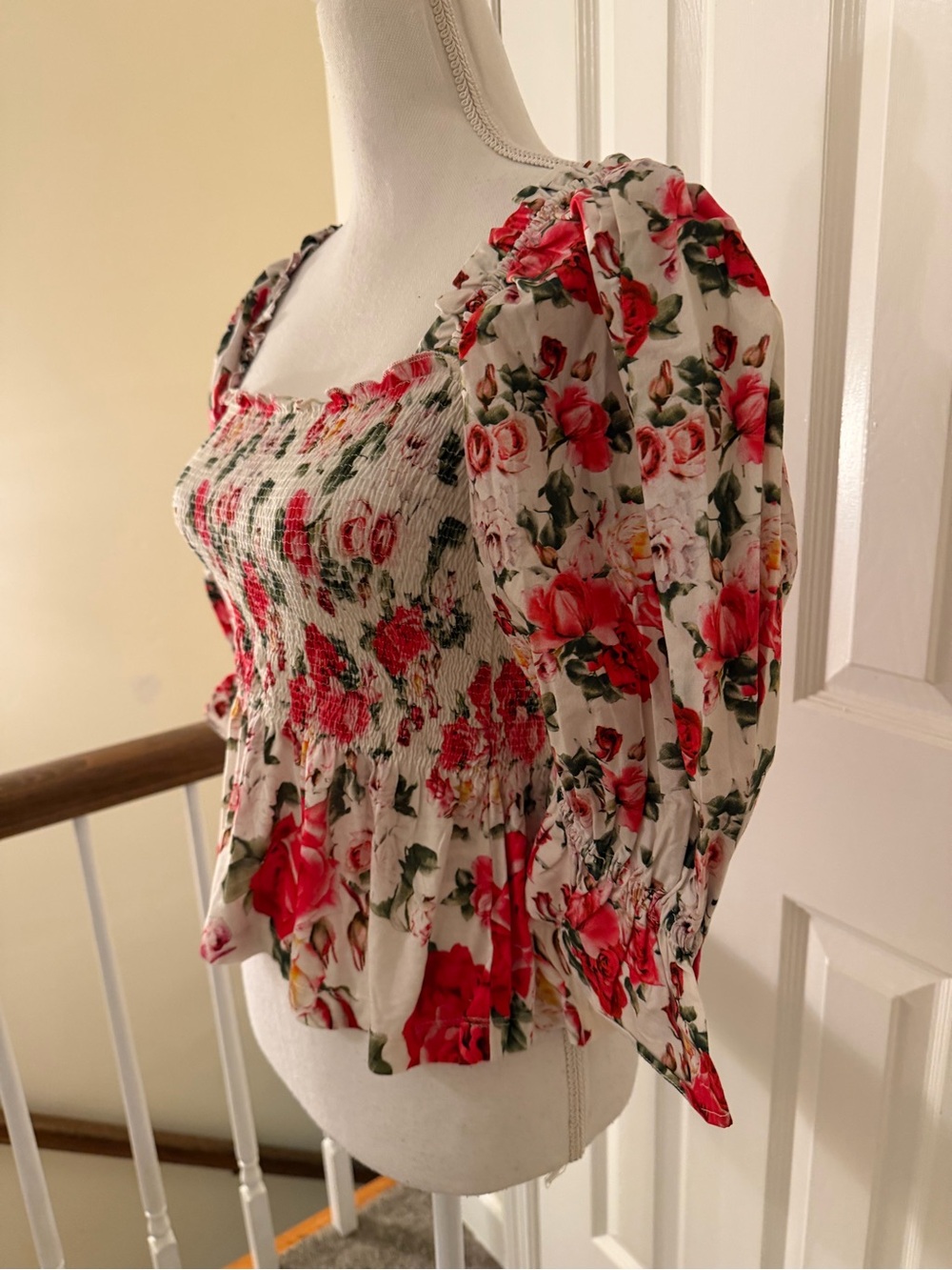 Anthropologie Smocked Sweatheart Blouse NWT! - Picture 14 of 16